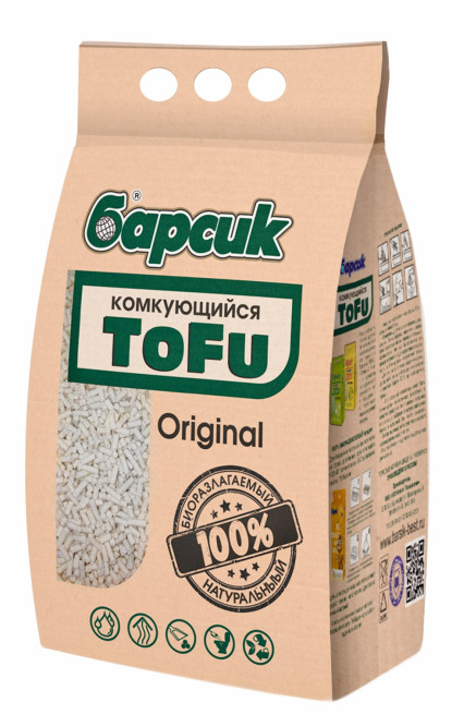 Барсик ToFu Original наполнитель комкующийся - 4,54 л