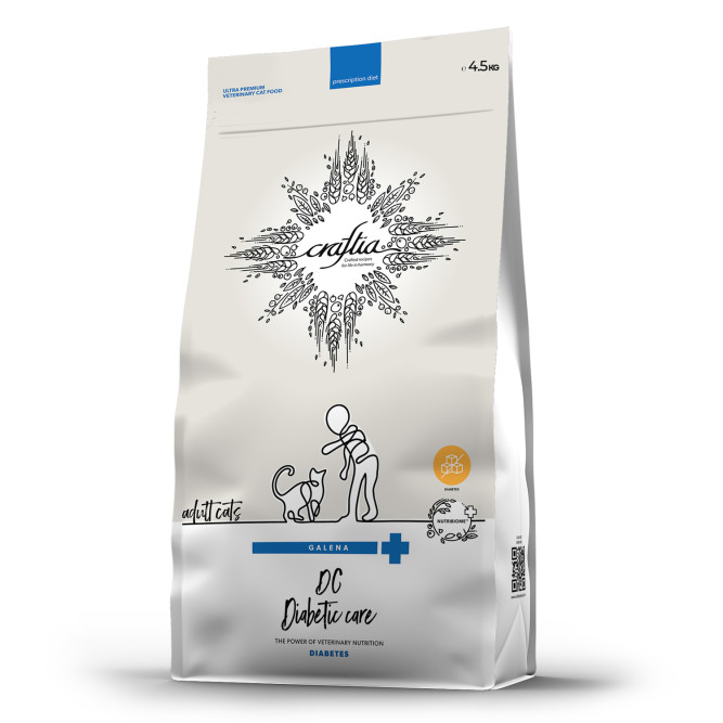 Craftia Galena Cat Diabetic Care сухой диетический корм для взрослых кошек при сахарном диабете - 4,5 кг