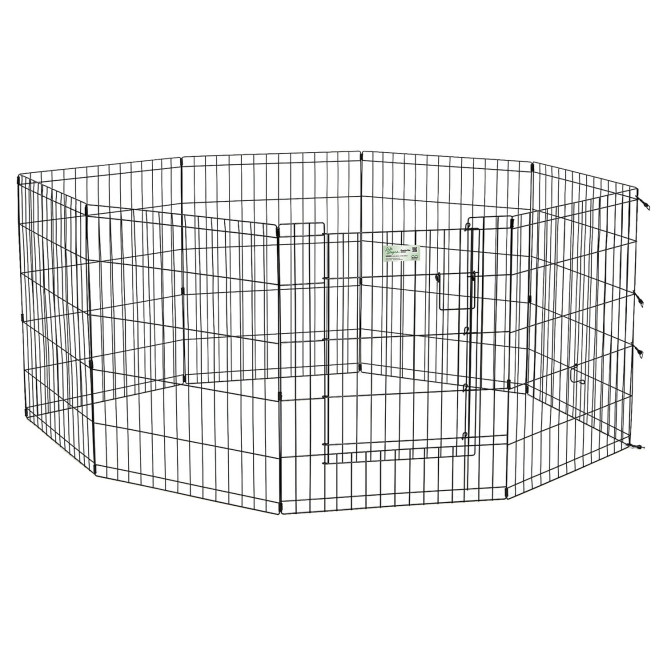 MidWest вольер Life Stages 8 панелей с дверью-MAXLock черный 61х76 см