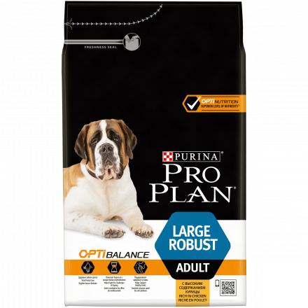 Pro Plan Adult Large Robust сухой корм для взрослых собак крупных пород с мощным телосложением с курицей - 3 кг