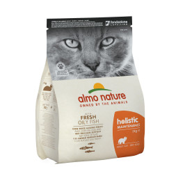 Almo Nature Holistic сухой корм для взрослых кошек с жирной рыбой и коричневым рисом - 2 кг