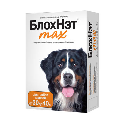 БлохНэт Max инсектоакарицидный препарат для собак массой от 30 до 40 кг - 1 пипетка х 4 мл