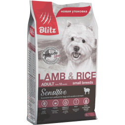 Сухой корм Blitz Adult Small Breeds Lamb &amp; Rice для собак мелких пород с ягненком и рисом - 500 г