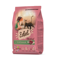 Edel Adult Sterilised Veel сухой корм для стерилизованных кошек, с телятиной - 1,5 кг