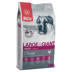 Сухой корм Blitz Adult Large &amp; Giant Breed для собак крупных пород с курицей - 2 кг