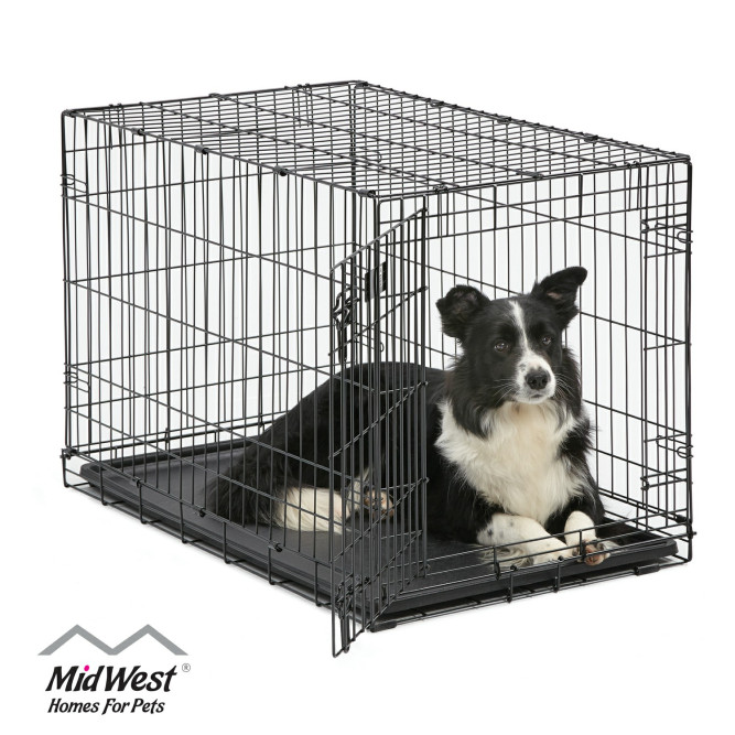 Midwest Icrate клетка для собак малых и средних размеров, черная 1 дверь - 91х58х64 см