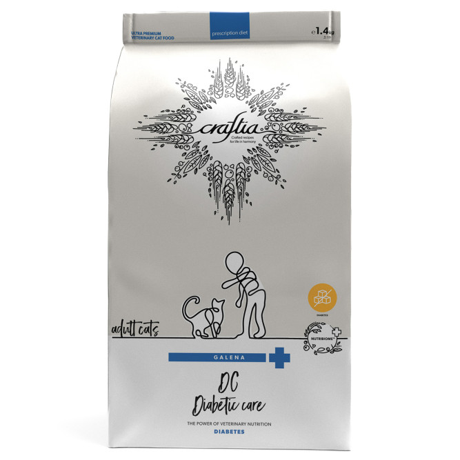 Craftia Galena Cat Diabetic Care сухой диетический корм для взрослых кошек при сахарном диабете - 1,4 кг