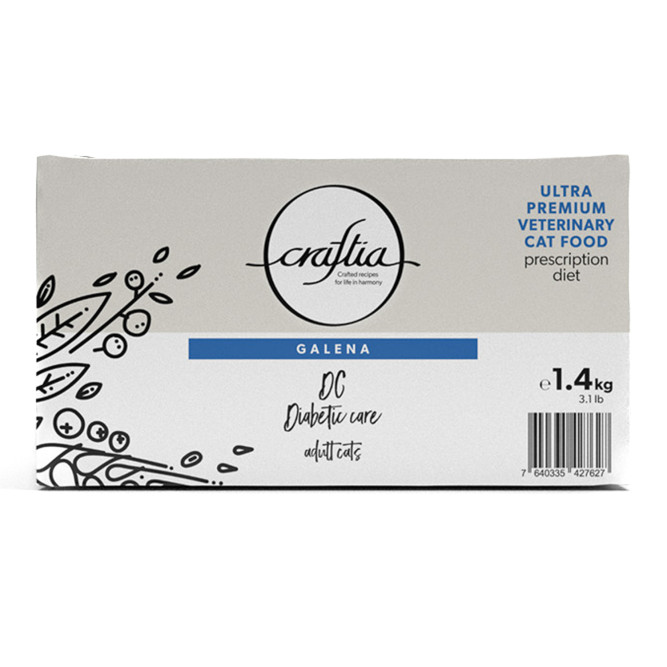 Craftia Galena Cat Diabetic Care сухой диетический корм для взрослых кошек при сахарном диабете - 1,4 кг