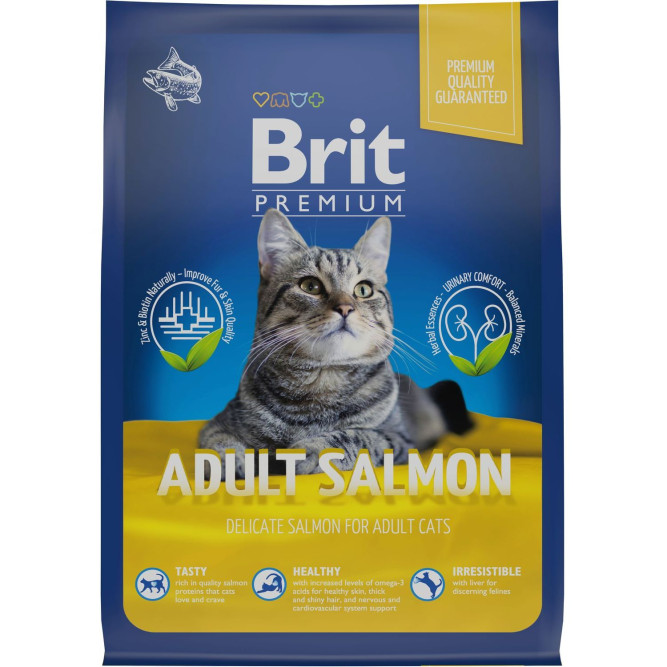 Brit Premium Cat Adult сухой корм для взрослых кошек с лососем - 400 г