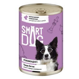 Smart Dog консервы для взрослых собак и щенков с кроликом кусочки в соусе - 400 г х 9 шт