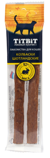 TiTBiT "Золотая коллекция" лакомство для кошек колбаски Шотландские - 20 г