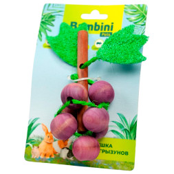 Bambini Pets игрушка для грызунов "Виноград" из дерева и люфы