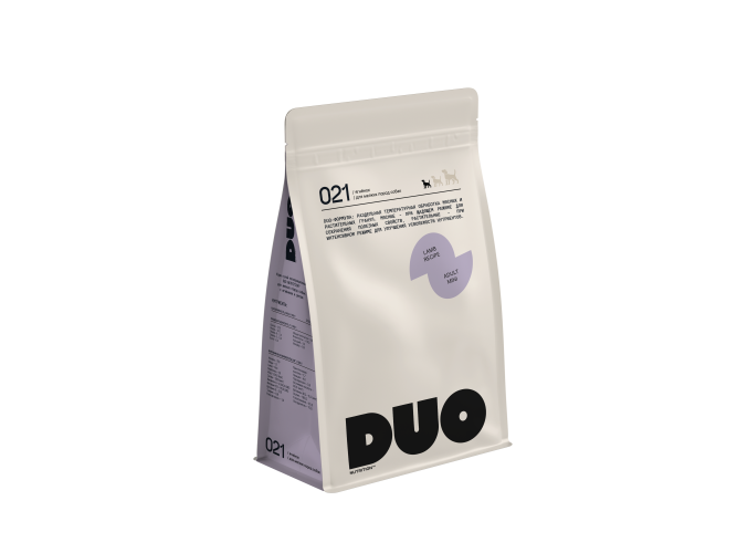 DUO Nutrition сухой полнорационный корм для взрослых собак мелких пород с ягненком и рисом - 1 кг