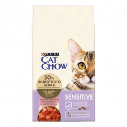Purina Cat Chow Adult Sensitive сухой корм для кошек с чувствительным пищеварением с лососем и домашней птицей - 7 кг