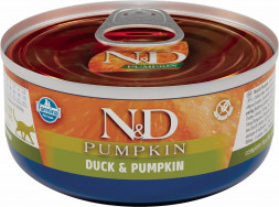 Farmina N&amp;D Cat Duck &amp; Pumpkin влажный беззерновой корм для взрослых кошек с тыквой и уткой - 70 г х 24 шт