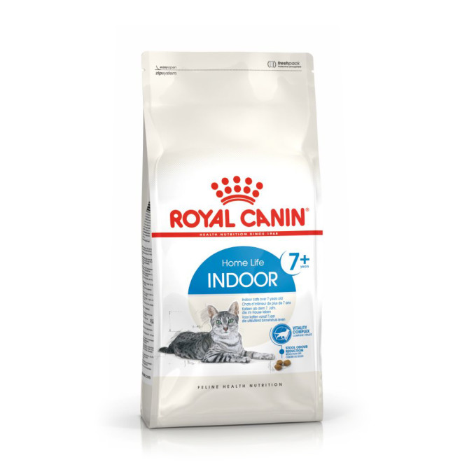 Royal Canin Feline Indoor 7+ сухой корм для пожилых кошек с 7 до 12 лет, постоянно проживающих в помещении - 400 г