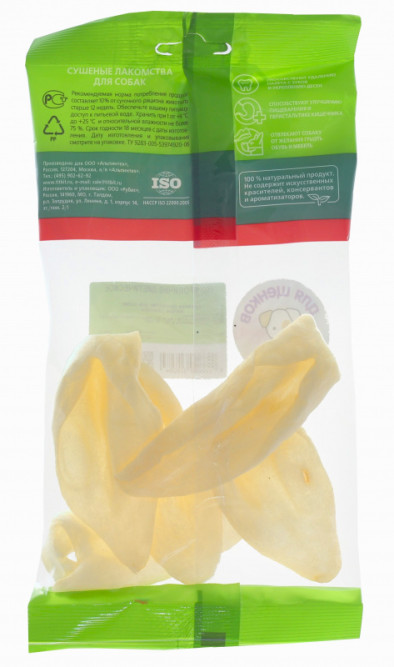 TiTBiT лакомство для собак ухо кроличье диетическое - 15 г