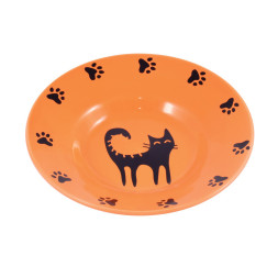 Mr.Kranch блюдце керамическое для кошек, 140 мл, оранжевое