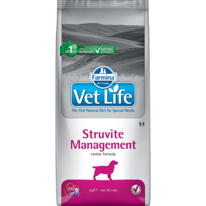 Farmina Vet Life Dog Struvite Management сухой корм для взрослых собак при рецидивах МКБ струвитного типа - 2 кг