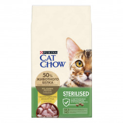 Purina Cat Chow Sterilised сухой корм для кастрированных котов и стерилизованных кошек с домашней птицей - 7 кг