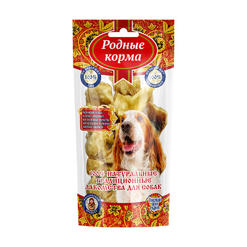 Родные Корма "Традиционные" лакомство для собак хрустики говяжьи - 80 г