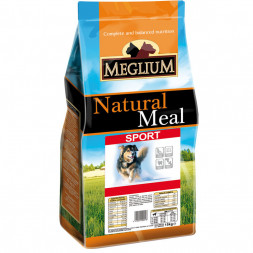 Сухой корм Meglium Sport для активных собак с мясом - 15 кг