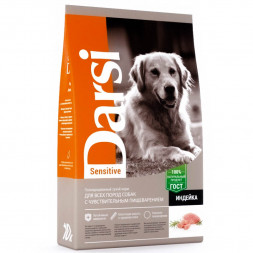 Darsi Sensitive сухой корм для собак с чувствительным пищеварением всех пород с индейкой - 10 кг