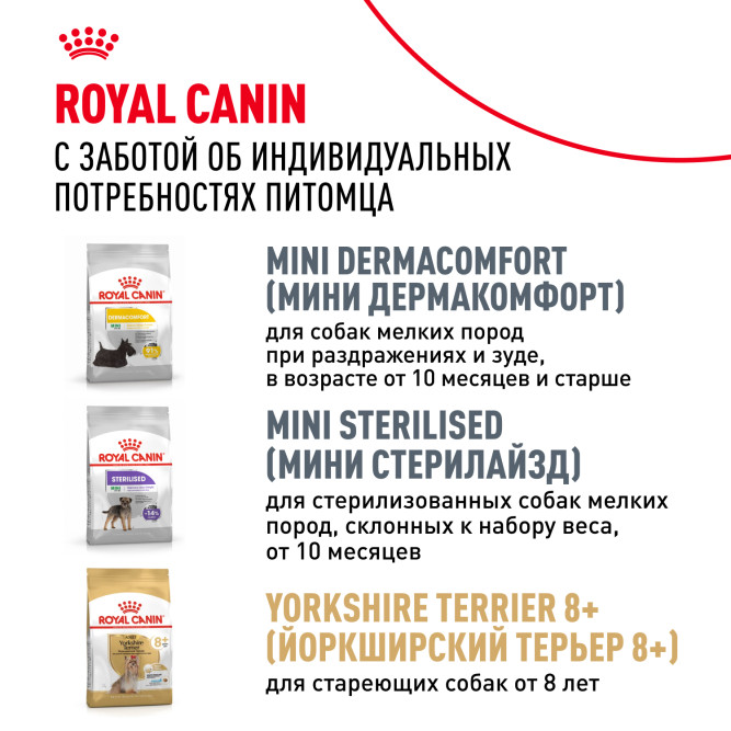 Royal Canin Yorkshire Terrier Adult сухой корм для собак породы йоркширский терьер в возрасте от 10 месяцев - 500 г