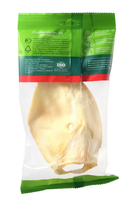 TiTBiT лакомство для собак ухо телячье большое