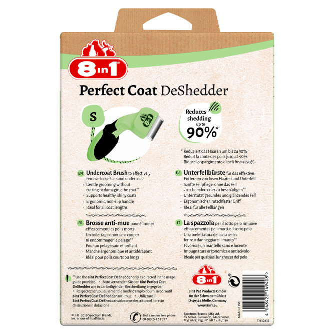 8in1 Perfect Coat дешеддер для собак мелких пород, размер S
