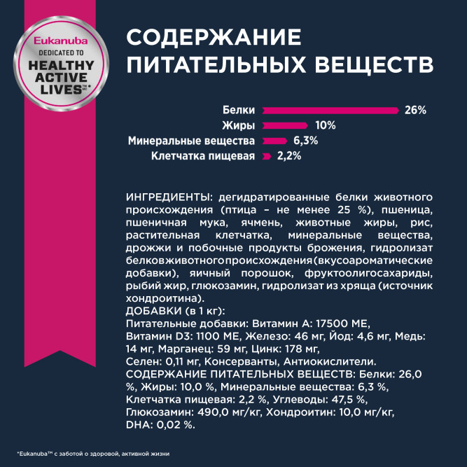 Сухой корм Eukanuba Mature &amp; Senior для пожилых собак крупных пород старше 6 лет с курицей - 15 кг