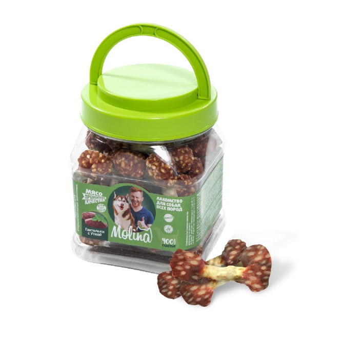 Molina лакомство для собак Гантельки с уткой - 400 г