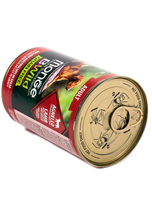 Monge Dog BWild Grain Free влажный беззерновой корм для взрослых собак всех пород с ягненком, тыквой и кабачками в консервах 400 г (24 шт в уп)