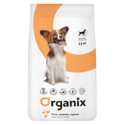 Organix Grainfree сухой корм беззерновой для собак с уткой, индейкой и курицей - 2,5 кг