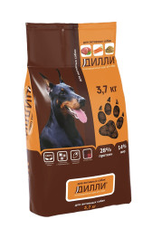 Дилли сухой корм для активных собак - 3,7 кг