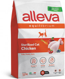 Alleva Equilibrium Adult Cat Sterilized Chicken сухой корм для взрослых стерилизованных кошек и кастрированных котов курица - 1,5 кг