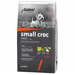 Golosi Dog Adult Small Croc сухой корм для собак мелких и миниатюных пород с курицей и рисом - 12 кг