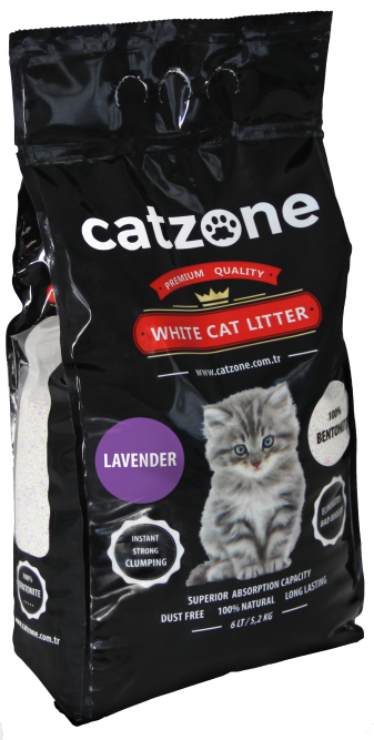 Catzone Lavender комкующийся наполнитель для кошачьего туалета с ароматом лаванды - 10 кг