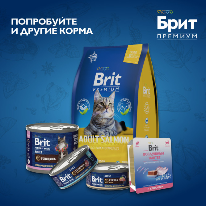 Brit Premium Cat Sensitive сухой корм для взрослых кошек с чувствительным пищеварением с ягненком и индейкой - 400 г