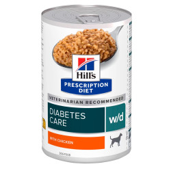 Hills Prescription Diet w/d влажный диетический корм для взрослых собак для контроля веса и при диабете, в консервах - 370 г x 12 шт