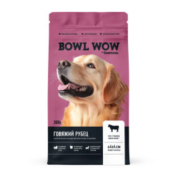 BOWL WOW лакомство сублимированное для взрослых собак и щенков всех пород, рубец говяжий - 200 г