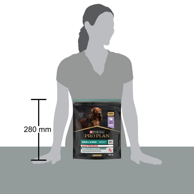 Purina Pro Plan Optidigest Grain Free сухой беззерновой корм для взрослых собак мелких пород с чувствительным пищеварением с индейкой - 700 г