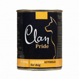 Консервы Clan Pride для собак с куриными сердечками - 340 г 12 шт