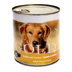 Nero Gold консервы для собак с кроликом и олениной - 810 г х 12 шт