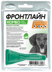 Фронтлайн Комбо S капли для собак мелких пород весом от 2 до 10 кг для защиты от клещей и блох - 1 пипетка