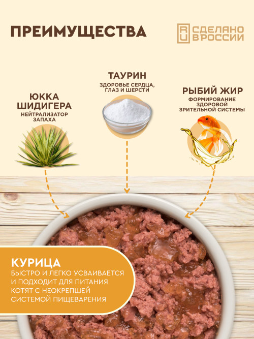 Chester влажный корм для котят, кусочки в желе с курицей, в ламистерах - 100 г х 16 шт