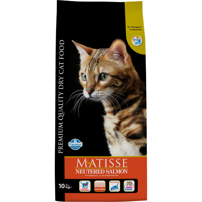 Farmina Matisse Neutered Salmon сухой корм для взрослых стерилизованных кошек с лососем - 10 кг