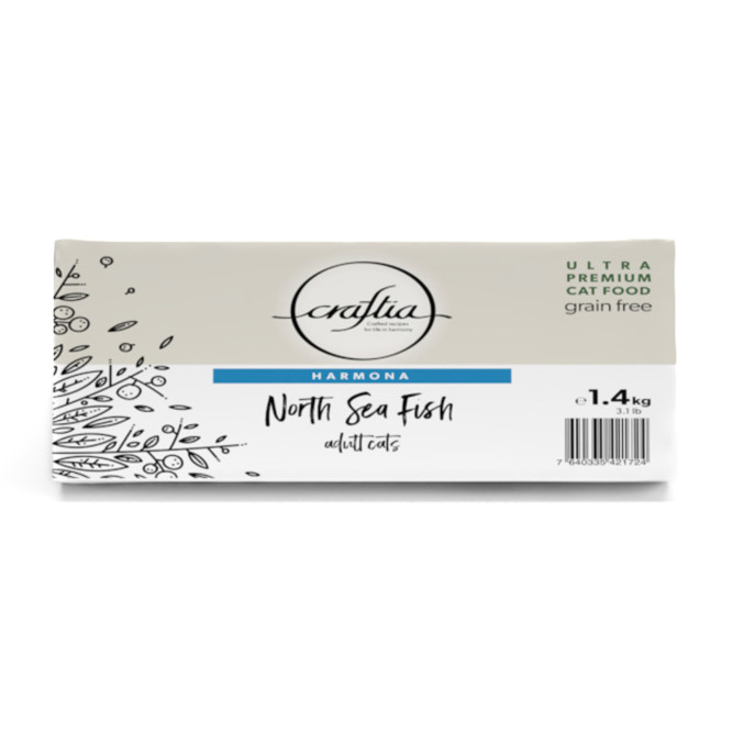 Craftia Harmona сухой корм для взрослых кошек с рыбой северного моря - 1,4 кг