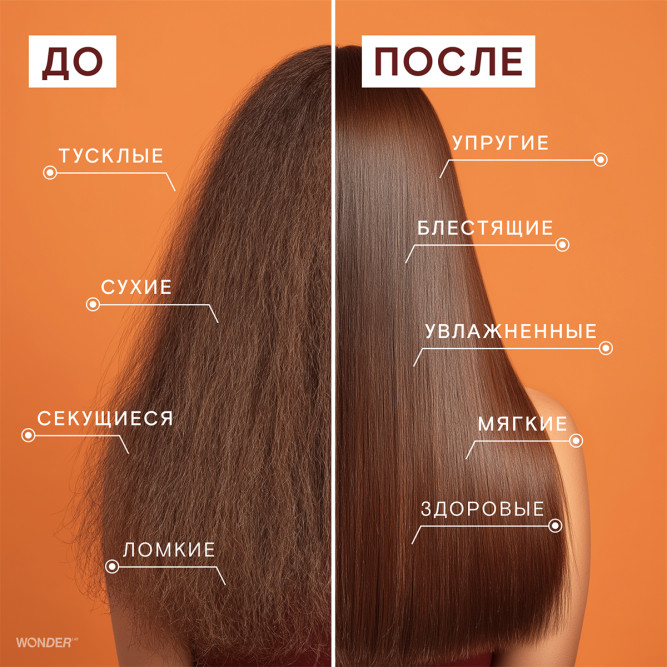 WONDER LAB экошампунь для всех типов волос, восстановление и блеск - 380 мл