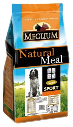 Сухой корм Meglium Sport Gold для активных собак с курицей и говядиной - 3 кг